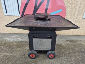 Location d'un brasero carré taille 125cm de diamètre